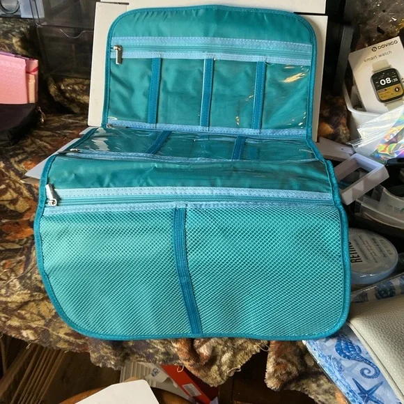FREEGRACE Hanging Travel Toiletry Organizer Cosmetic Bag Blue - Picture 7 of 8